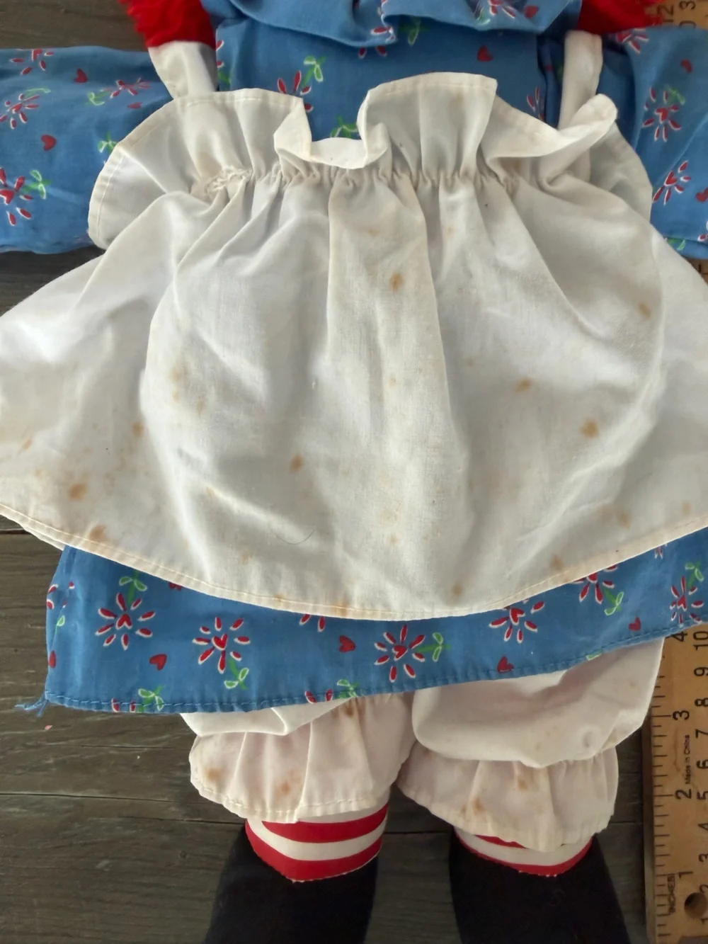 Hasbro 16” Raggedy Ann Doll in Blue Floral Dress 2002